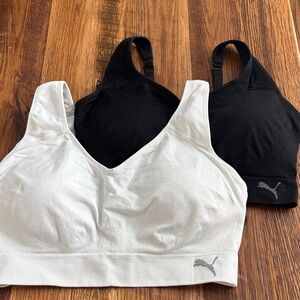 Size XL Puma Women's Black and White Sports Bra Set